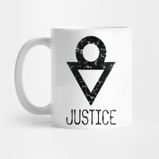 African Adinkra Symbols "Justice" Black Colour. Mug